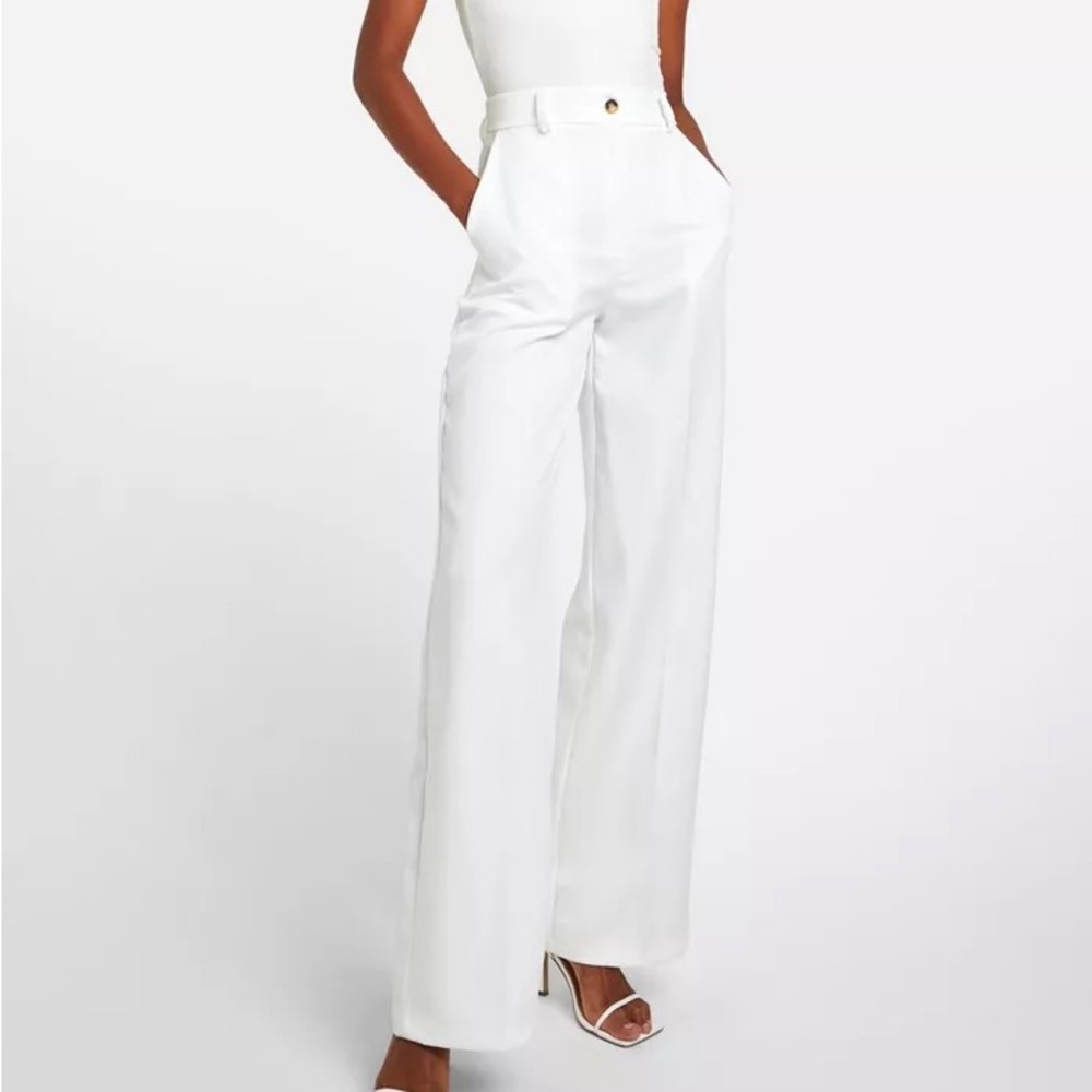NWT Boohoo tailored wide leg trousers tall size 6